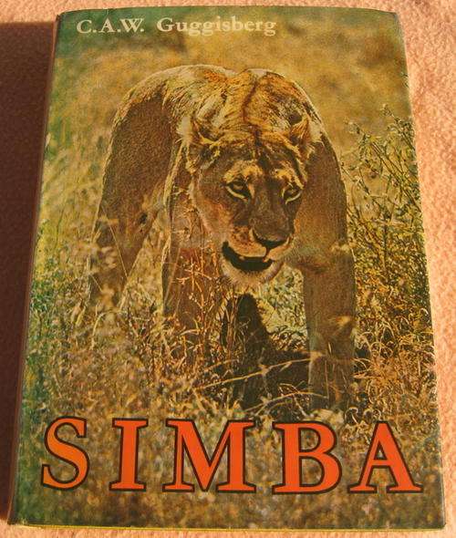 SIMBA By C.A.W Guggisberg 1961 Vintage collectable.