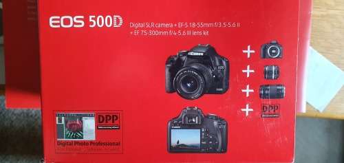 CANON CAMERA WITH TWIN LENS, BAG AND TRIPOD