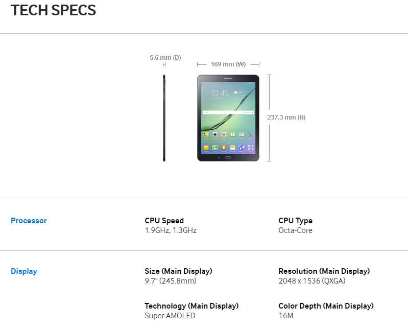 *BRAND NEW* Samsung Galaxy TAB S2 T815 - 9.7" 2048 x 1536 AMOLED WiFi, LTE, HSPA+ TABLET