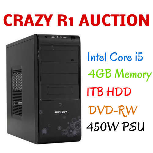 **DESKTOP PC** | CORE i5 3.3GHz | 4GB RAM | 1TB HDD | Multi DVD-RW | 450W PSU | GAMING READY