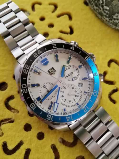 Men s Watches TAG Heuer Formula 1 Chronograph David Guetta limited edition men s stainless steel watch was sold for 5 901.00 on 29 Jul at 22 10 by NetworX IT Procurement in Johannesburg ID 477219107
