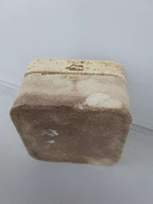 Antique White Rose Paste S.MAW, SON & SONS potlid with base