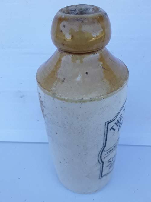 THE `SHILLING` FACTORY Stockdale St. KIMBERLEY Ginger beer bottle