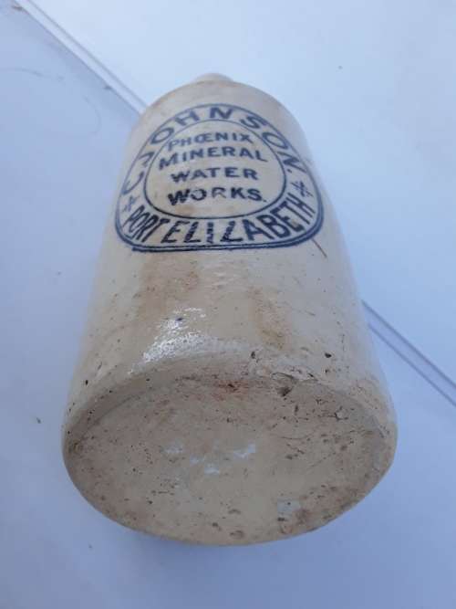 C.JOHNSON. PHOENIX MINERAL WATER WORKS. PORT ELIZABETH Ginger beer bottle