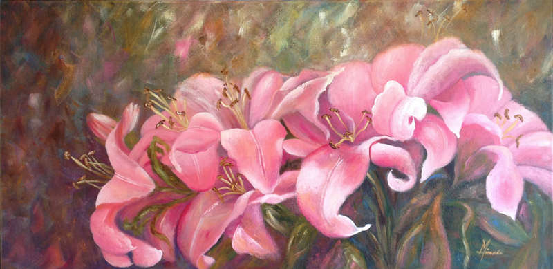 Wall Flower by Miranda Gerber - 45x91x1.5cm