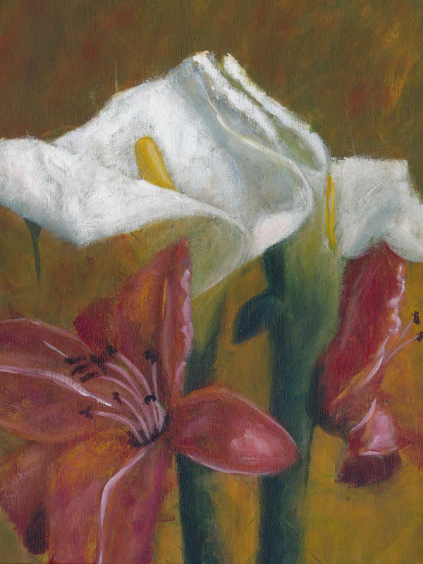 Flower Reflection - Original Acrylic Painting - Miranda Gerber