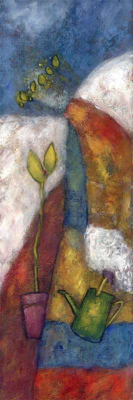 Garden Angel - Original Acrylic Painting - Miranda Gerber