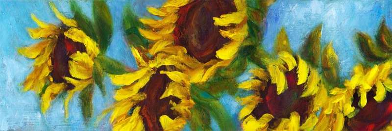 Yellow Sunflowers - Original Acrylic Painting - Miranda Gerber
