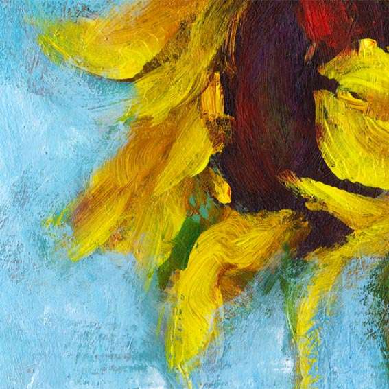 Yellow Sunflowers - Original Acrylic Painting - Miranda Gerber