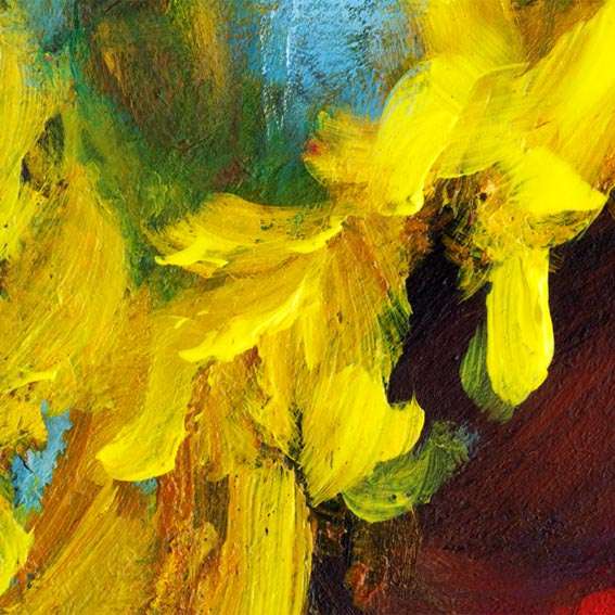 Yellow Sunflowers - Original Acrylic Painting - Miranda Gerber