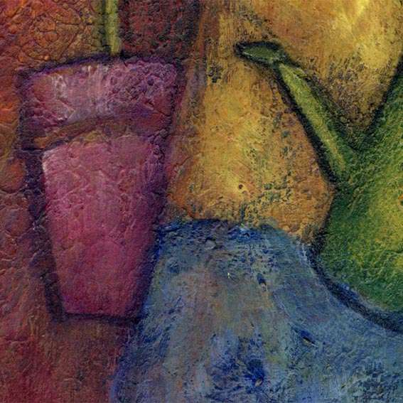 Garden Angel - Original Acrylic Painting - Miranda Gerber