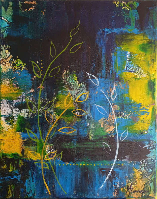 Acrylic Painting - Free Shipping - By the River