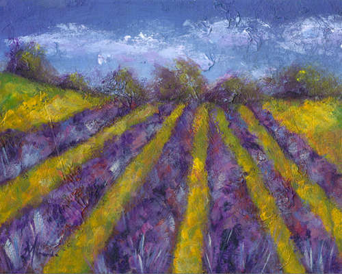 "Lavender Fields" by Miranda Gerber 20x25cm