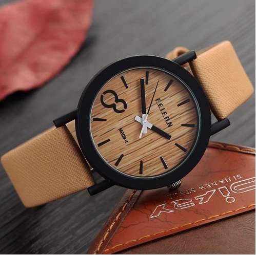 Simulation Wooden Quartz Men Watch