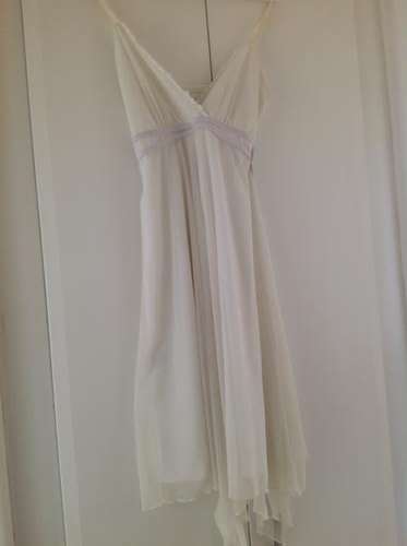 YDE Milla white chiffon dress size medium plus free satin haulter neck evening top