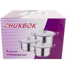 Chukbok 6-Piece High Quality 18/10 Stainless Steel Stock Pot