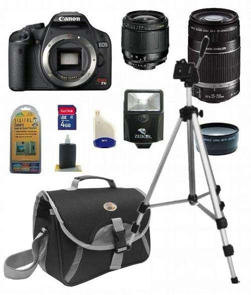 Canon 500D T1i Twin iS Lens 4Gb Kit  - 3 Year Mack Warranty