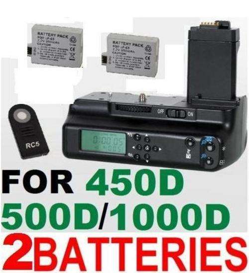 BG-E5 Vertical Multi-Power Vertical Battery Grip For Canon 500D / T1i, 1000D - XS, 450D - XSi