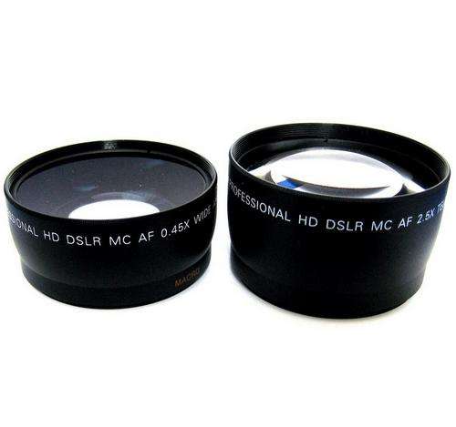 58mm High Quality Telephoto 2.5x & Wide Lens Set