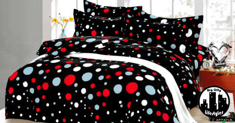 3 Piece Printed Microfiber Comforter Set | Double