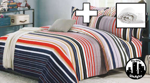7 Piece Printed Microfiber Bedding Combo | Queen