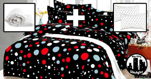 9 Piece Printed Microfiber Bedding Combo | Queen