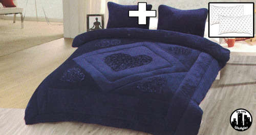 5 Piece Double Layer Blanket Combo | Double
