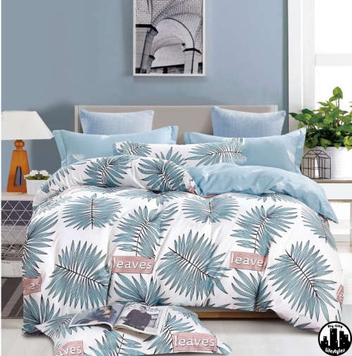 4 Piece Printed Cotton Duvet Cover Sets | Queen