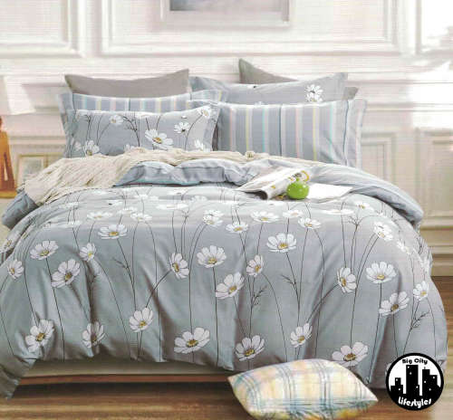 6 Piece Printed Cotton Duvet Cover Sets | King