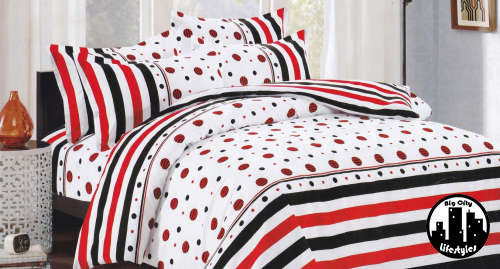 6 Piece Printed Microfiber Duvet Cover Sets | Double & Queen