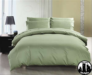 4 Piece Plain Cotton Duvet Cover Sets | Double & Queen