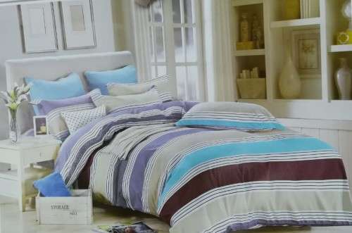 4 Piece Printed Cotton Duvet Cover Sets | Double