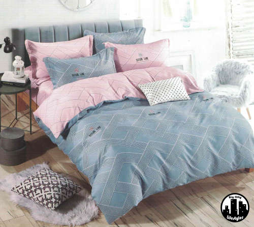 Various 6 Piece Printed Reversible Cotton Duvet Cover Sets | King