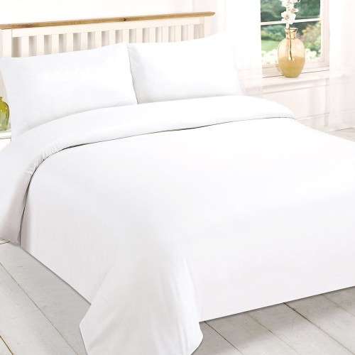 6 Piece Plain Cotton Duvet Cover Sets | Double