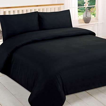 6 Piece Plain Cotton Duvet Cover Sets | Double