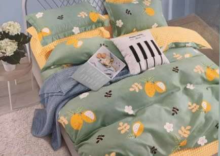 6 Piece Printed Cotton Duvet Cover Sets | Double
