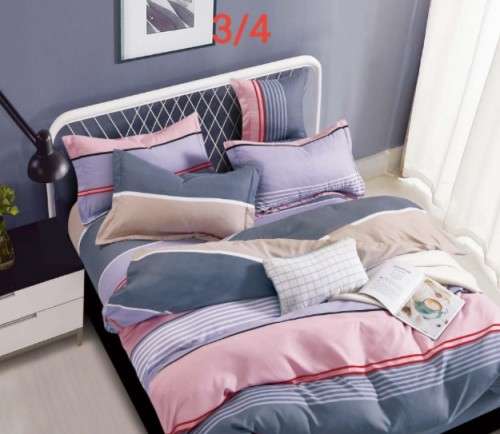 3 Piece Cotton Duvet Cover Set | Three-Quarter