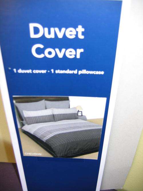 GREY AND BLACK SINGLE DUVET COVER SET