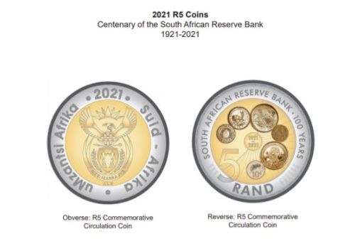 R5 coin - Reserve Bank 100 years - 2021
