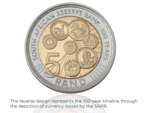 R5 coin - Reserve Bank 100 years - 2021