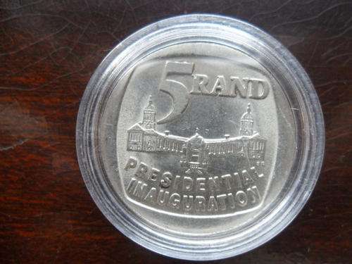 52x1994 Presidential Inauguaratoin 5Rand in Cuptules AU/UNC Bid Per Coin