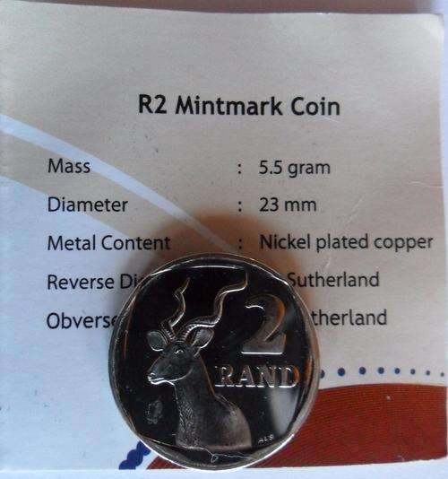 2009 Coin World (Oom Paul) Mint Mark 2Rand In Mint Bag And Certificate