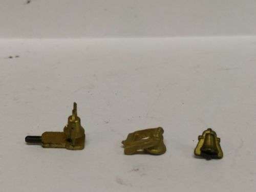Brass HO scale locomotive bells.