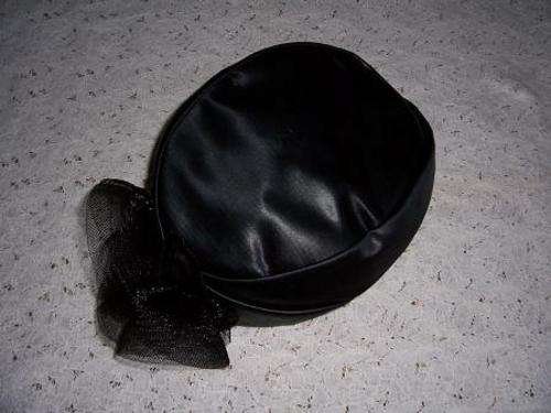 Vintage Pill Box Hat with Net Flowers