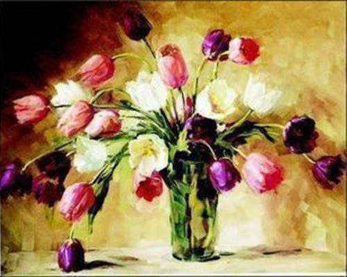 OIl Painting 70cm x 80cm "Tulips"