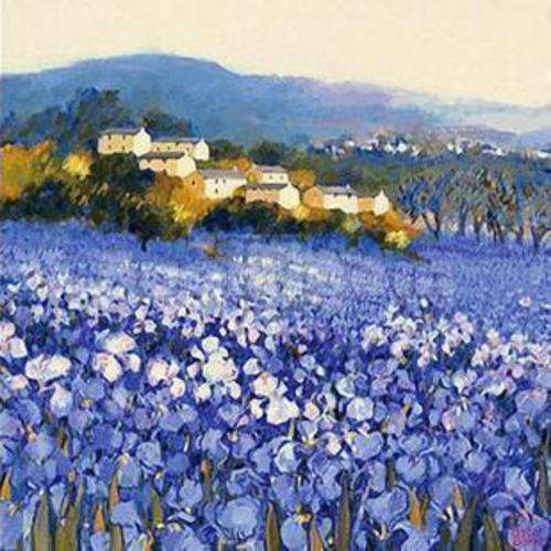 Oil Painting on Canvas 60cmx60cm "Flower Hill"