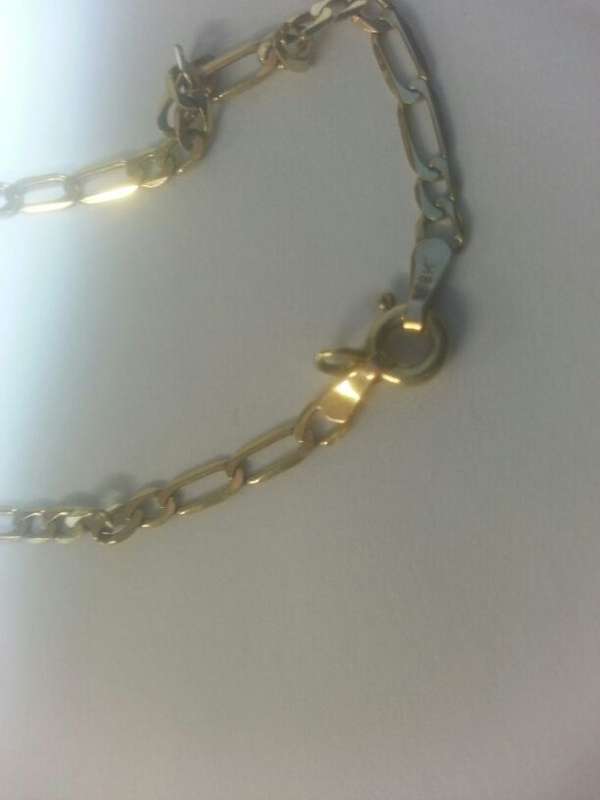 9ct mens figaro chain
