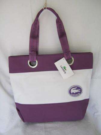 Lacoste bag purple/white
