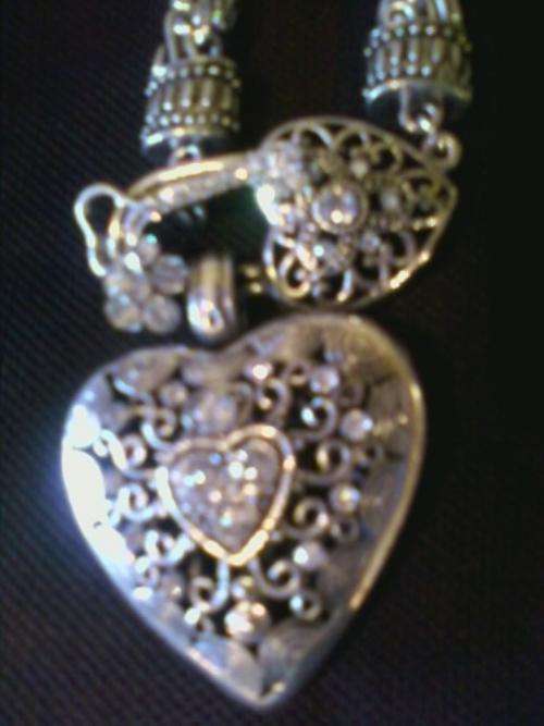 TIBETAN SILVER HEART PENDANT Necklace from INDIA