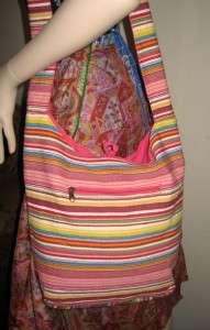 Colorful Bohemian-Hippie Style Cotton Hobo Handmade Handbag from India